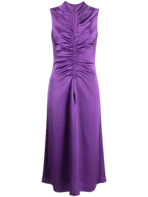 

Ruched cut-out satin dress, SANDRO Ruched cut-out satin dress