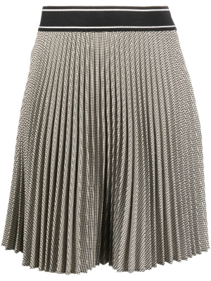 

Crystal-embellished puppytooth-print skirt, SANDRO Crystal-embellished puppytooth-print skirt