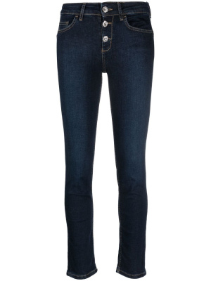 

Crystal-button skinny-cut jeans, LIU JO Crystal-button skinny-cut jeans