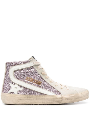 

Slide glitter-detail sneakers, Golden Goose Slide glitter-detail sneakers