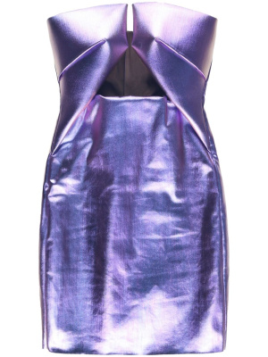 

Prong cut-out iridescent-effect dress, Rick Owens Prong cut-out iridescent-effect dress