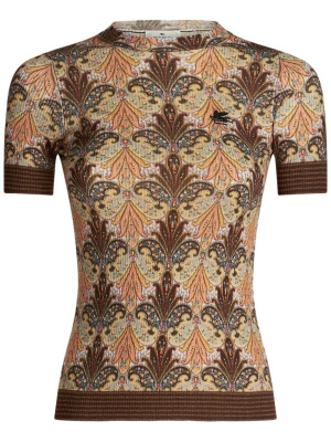 

Paisley-print ribbed-knit top, ETRO Paisley-print ribbed-knit top