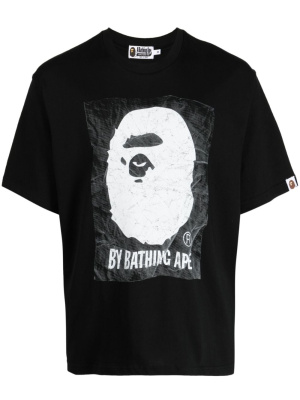 

Logo-print cotton T-shirt, A BATHING APE® Logo-print cotton T-shirt