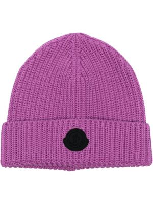 

Logo-patch knitted beanie, Moncler Logo-patch knitted beanie