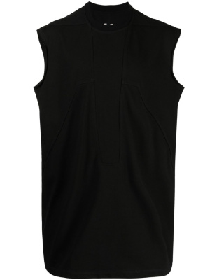

Fog seam-detailed cotton tank top, Rick Owens Fog seam-detailed cotton tank top
