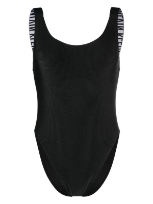

Logo-tape ribbed swimsuit, Calvin Klein Logo-tape ribbed swimsuit