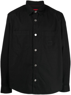 

Logo-patch cotton shirt jacket, HUGO Logo-patch cotton shirt jacket