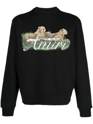 

Cheetah logo-print sweatshirt, AMIRI Cheetah logo-print sweatshirt