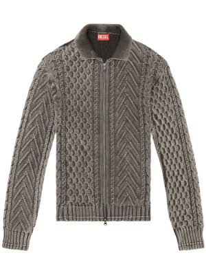 

Stonewashed zip-up jumper, Diesel Stonewashed zip-up jumper