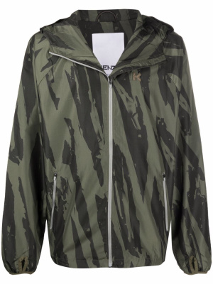 

Camouflage-print logo patch jacket, Kenzo Camouflage-print logo patch jacket