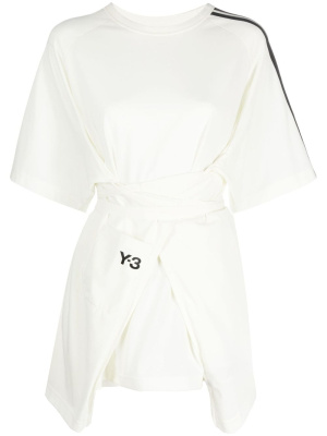 

Logo-embellished wrap T-shirt, Y-3 Logo-embellished wrap T-shirt