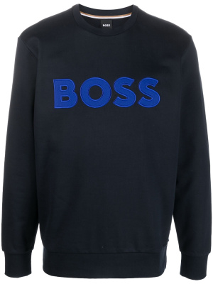

Logo-patch cotton sweatshirt, BOSS Logo-patch cotton sweatshirt