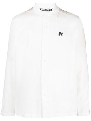 

PA Monogram-print linen shirt, Palm Angels PA Monogram-print linen shirt