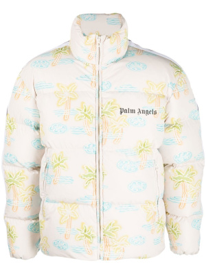 

Graphic-print padded jacket, Palm Angels Graphic-print padded jacket
