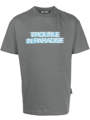 

Slogan-print short-sleeve T-shirt, Palm Angels Slogan-print short-sleeve T-shirt