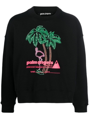 

Ski Club logo-print sweatshirt, Palm Angels Ski Club logo-print sweatshirt