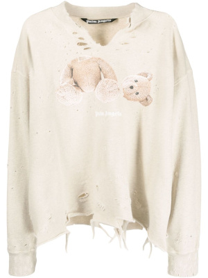 

Bear ripped-detail sweatshirt, Palm Angels Bear ripped-detail sweatshirt
