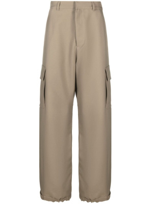 

Ow Emb Drill wide-leg cargo trousers, Off-White Ow Emb Drill wide-leg cargo trousers