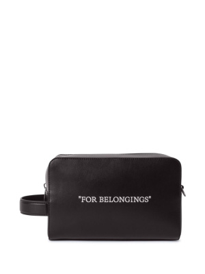 

Slogan-print leather bag, Off-White Slogan-print leather bag