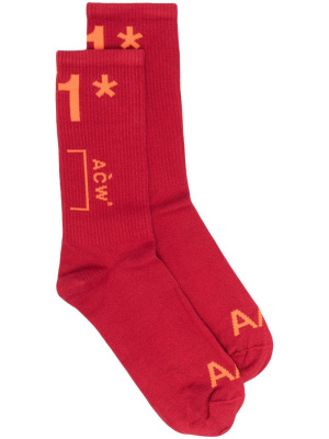 

A/1 intarsia-logo ankle socks, A-COLD-WALL* A/1 intarsia-logo ankle socks