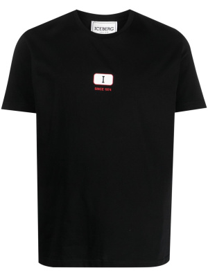 

Logo-print cotton T-shirt, Iceberg Logo-print cotton T-shirt