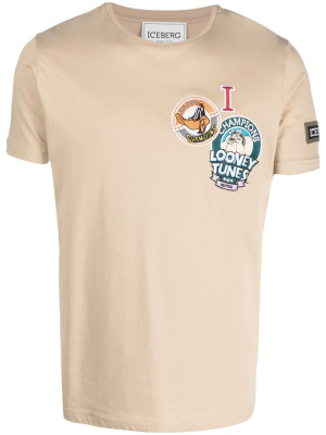 

X Looney Tunes patch-detail cotton T-shirt, Iceberg X Looney Tunes patch-detail cotton T-shirt