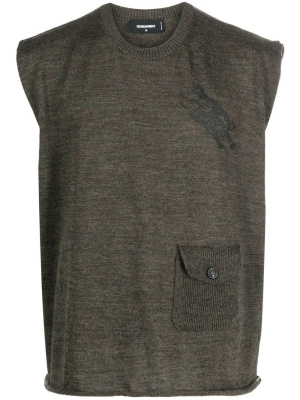 

Flap pocket crew neck vest, Dsquared2 Flap pocket crew neck vest
