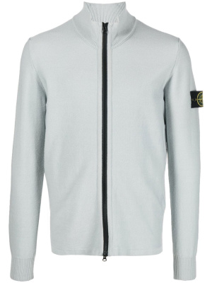 

Compass-patch zip-up cardigan, Stone Island Compass-patch zip-up cardigan
