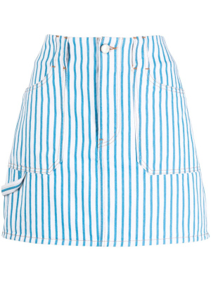 

Striped denim skirt, GANNI Striped denim skirt