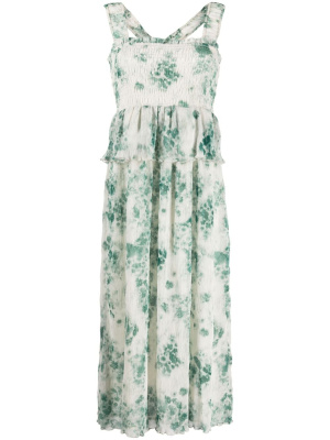 

Georgette graphic-print dress, GANNI Georgette graphic-print dress