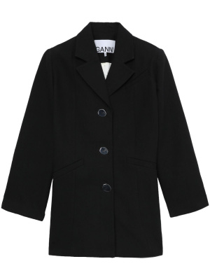 

Single-breasted shoulder-pads blazer, GANNI Single-breasted shoulder-pads blazer