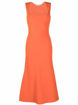 

Square-neck sleeveless flared dress, Stella McCartney Square-neck sleeveless flared dress