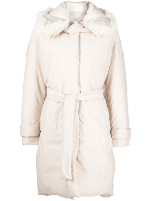

Faux-fur collar parka coat, Stella McCartney Faux-fur collar parka coat