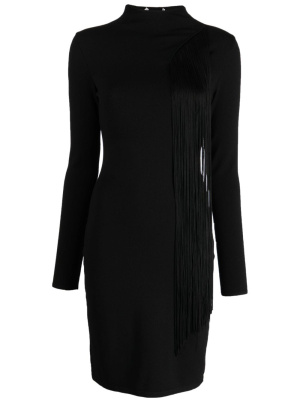 

Asymmetric fringed knitted dress, Stella McCartney Asymmetric fringed knitted dress