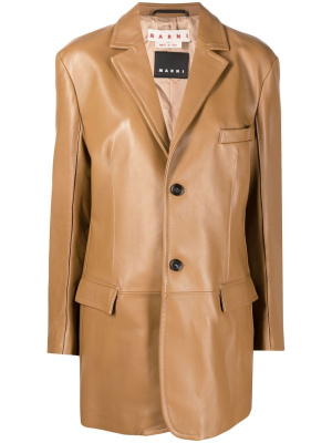

Single-breasted leather blazer, Marni Single-breasted leather blazer