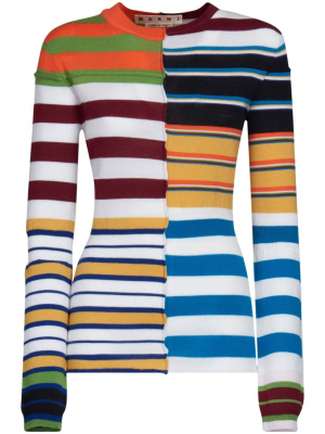 

Stripe-print round-neck jumper, Marni Stripe-print round-neck jumper