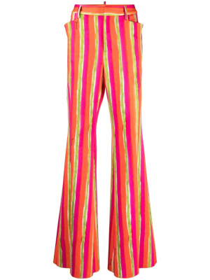 

Watercolour-stripe flared trousers, Dsquared2 Watercolour-stripe flared trousers