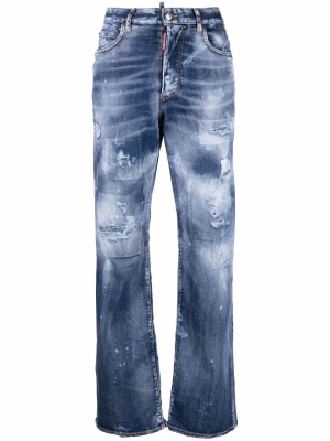 

High-waisted tie-dye jeans, Dsquared2 High-waisted tie-dye jeans