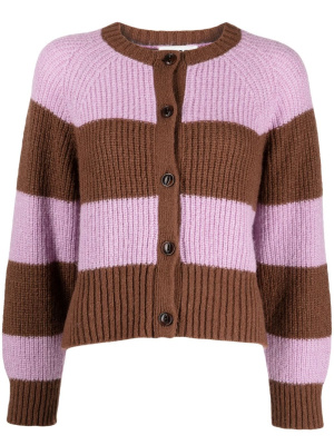 

Foxtail striped ribbed cardigan, YMC Foxtail striped ribbed cardigan