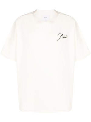 

Logo-embroidered cotton T-shirt, Rhude Logo-embroidered cotton T-shirt