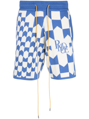 

Drawstring-waist knitted shorts, Rhude Drawstring-waist knitted shorts