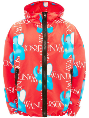 

Logo-print hooded jacket, JW Anderson Logo-print hooded jacket