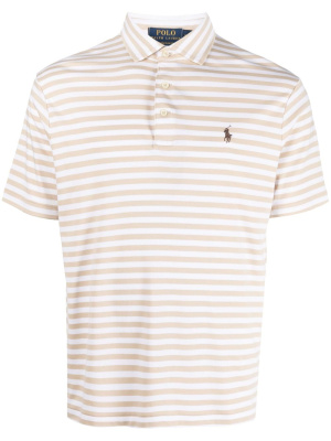 

Logo-embroidered striped polo shirt, Polo Ralph Lauren Logo-embroidered striped polo shirt