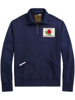 

Logo-patch half-zip sweatshirt, Polo Ralph Lauren Logo-patch half-zip sweatshirt