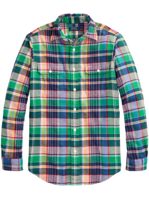 

Check-print cotton shirt, Polo Ralph Lauren Check-print cotton shirt