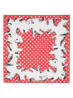 

Silk logo-print scarf, Moschino Silk logo-print scarf
