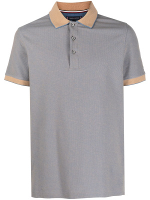 

Logo-plaque two-tone polo shirt, Tommy Hilfiger Logo-plaque two-tone polo shirt