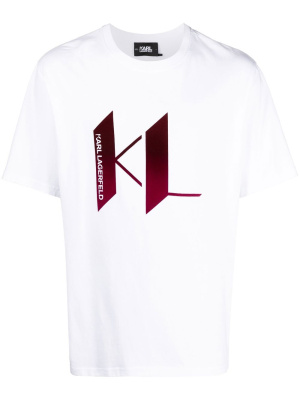 

Gradient logo-print T-shirt, Karl Lagerfeld Gradient logo-print T-shirt