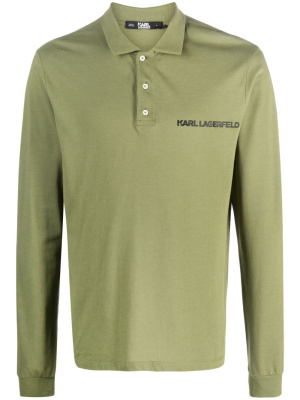 

Logo-print polo shirt, Karl Lagerfeld Logo-print polo shirt