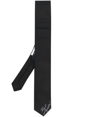 

Logo-print silk tie, Karl Lagerfeld Logo-print silk tie